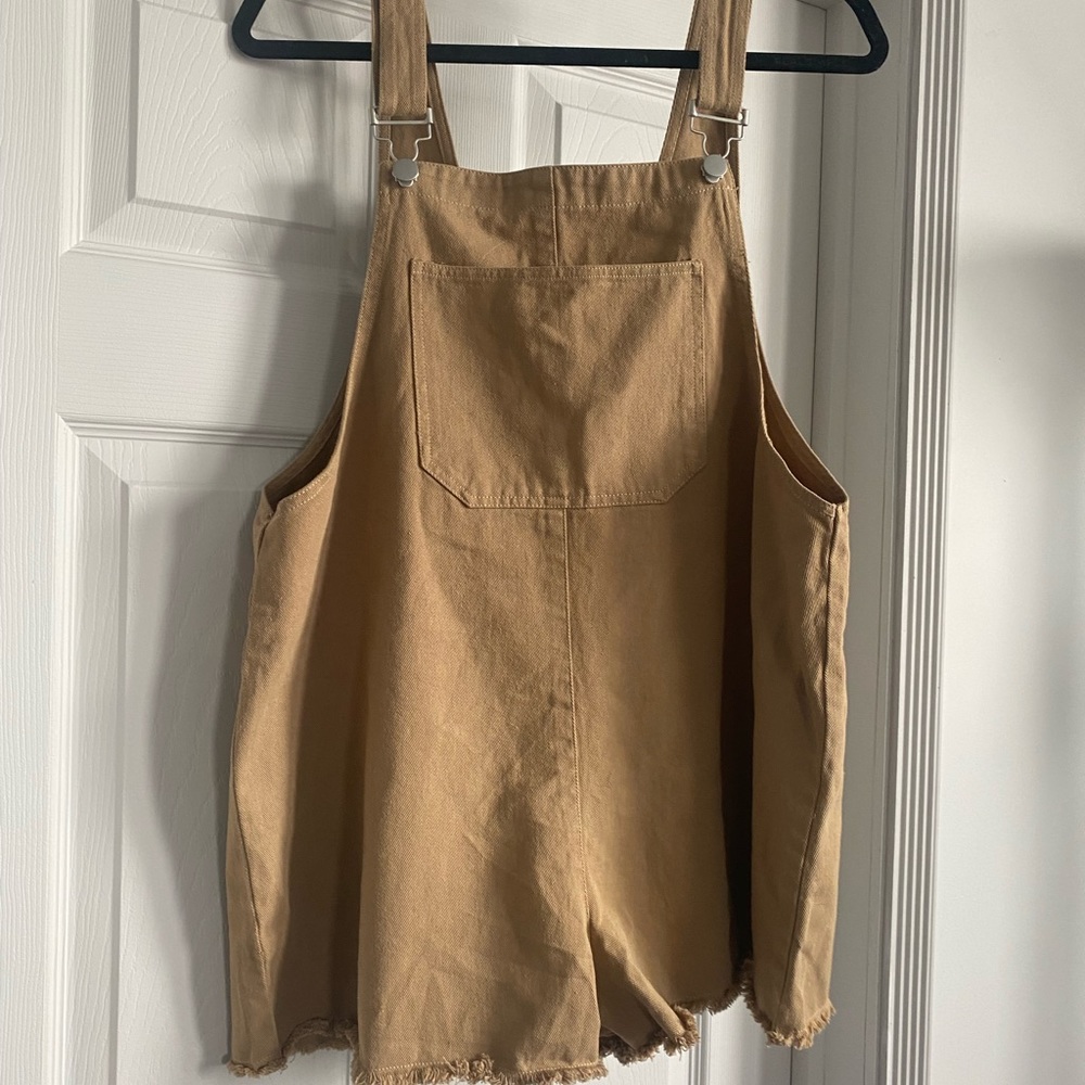 Talulah Brown Short Overalls